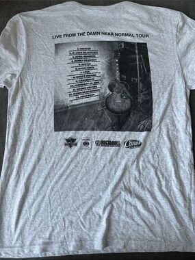 Gildan Gray Men’s Tour Graphic Tee with Black Print